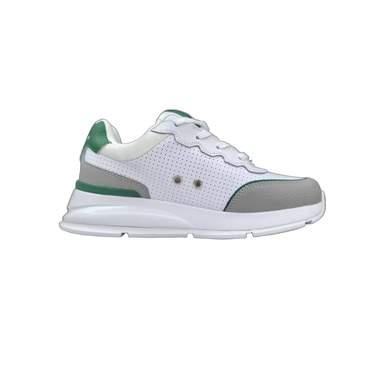 Luxury Lou Paris Classic Trainers Green White Shoes Sneakers