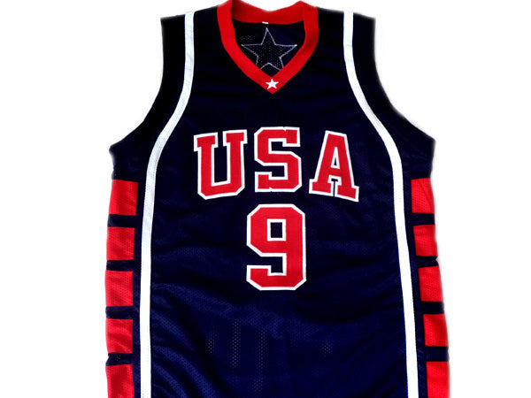 Lebron James Jersey #9 Team USA Basketball Navy Blue