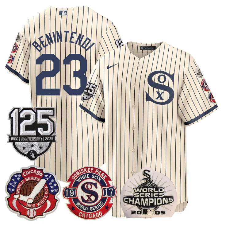 Andrew Benintendi Jersey 23 Chicago White Sox 125th Anniversary World Series Champions Field Of Dream
