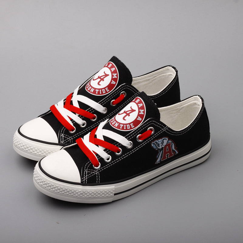 Alabama Crimson Tide Limited Print NCAA College Students Low Top Canvas Shoes Sport Sneakers