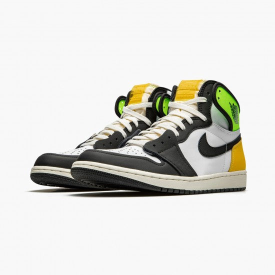 Air Jordan 1 Retro High White Black Volt University Gold