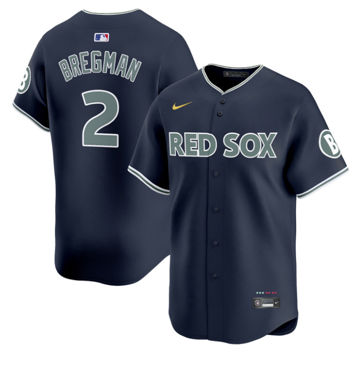Alex Bregman Jersey #2 Boston Red Sox 2025 City Connect Vapor Premier Limited Stitched Navy