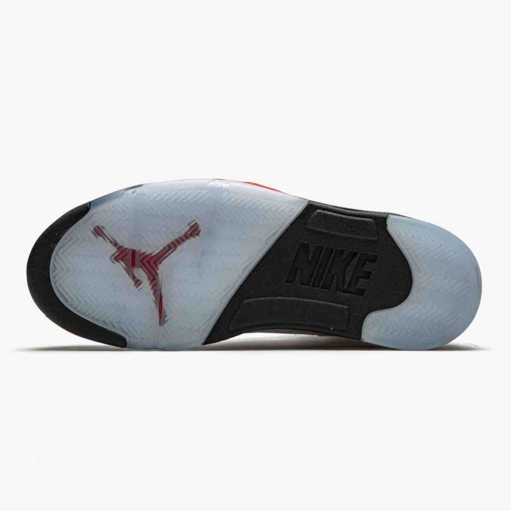 Air Jordan 5 Retro Fire Red Silver Tongue