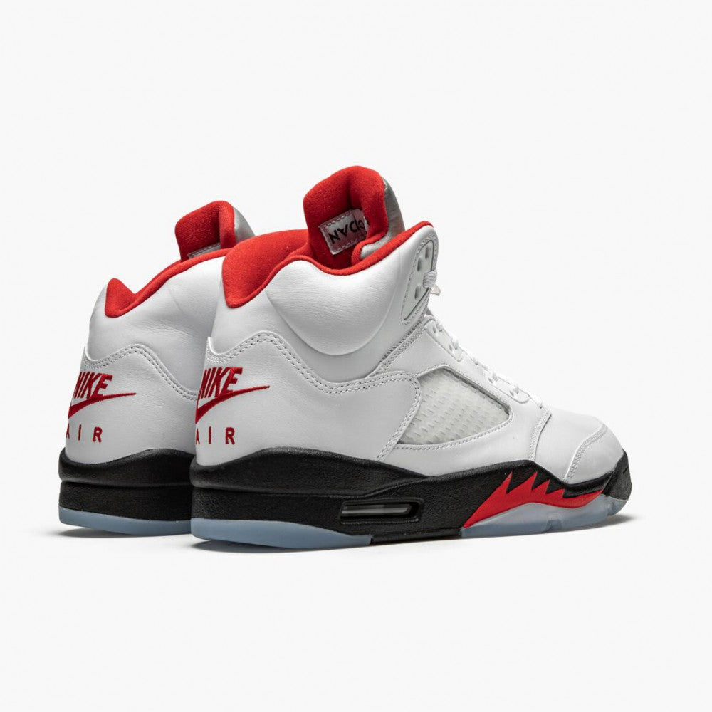 Air Jordan 5 Retro Fire Red Silver Tongue