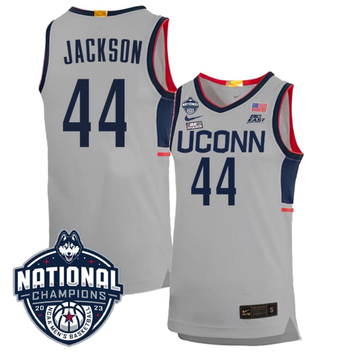 Andre Jackson Jersey #44 UConn Huskies 2023 National Champions College Basketball