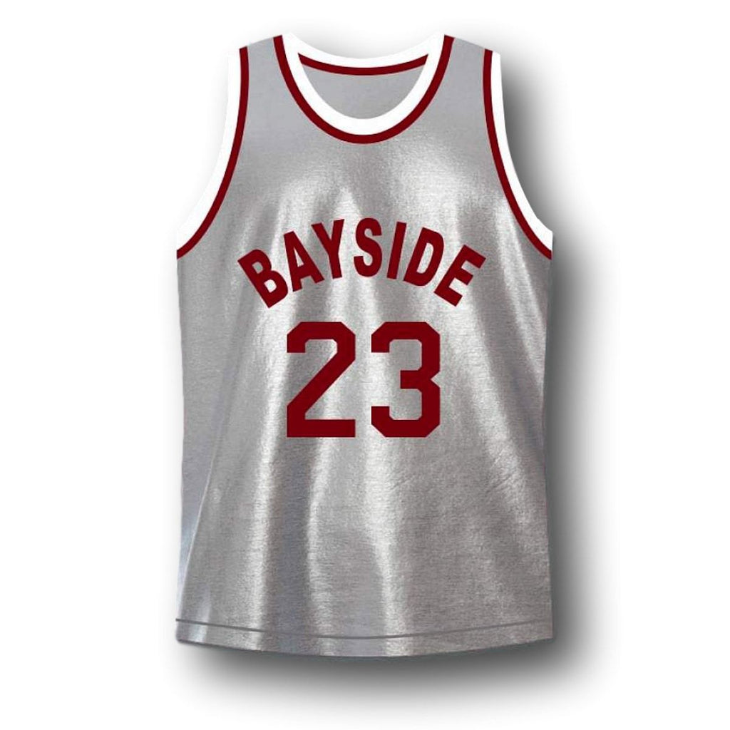 AC Slater Jersey #23 Bayside Saved By The Bell Basketball Grey