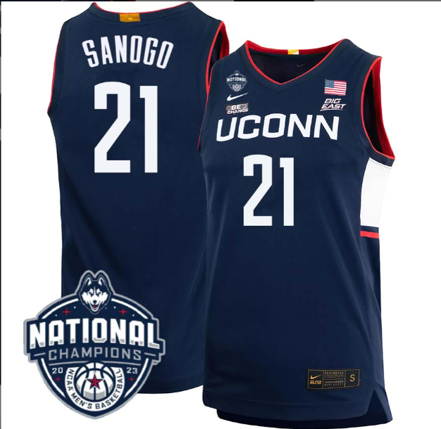 Adama Sanogo Jersey #21 UConn Huskies 2023 National Champions College Basketball