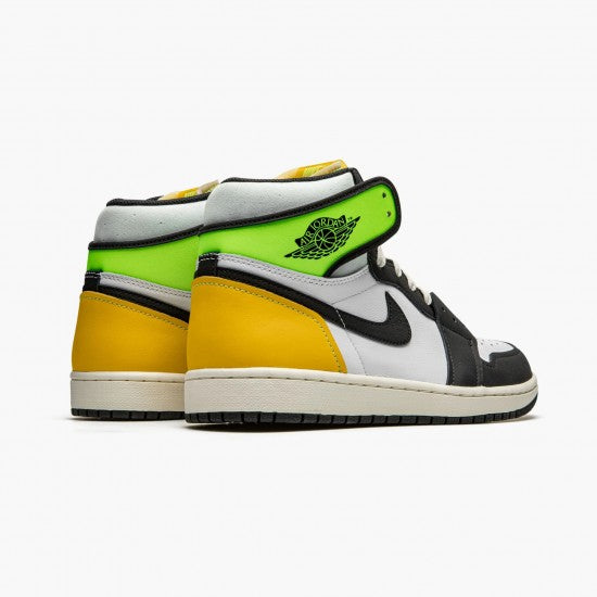Air Jordan 1 Retro High White Black Volt University Gold
