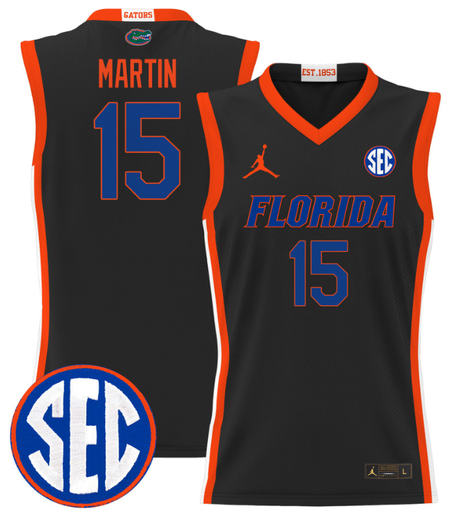 Alijah Martin Jersey #15 Florida Gators 2024 Lightweight Basketball Black
