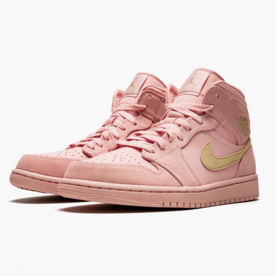 Air Jordan 1 Mid Coral Gold