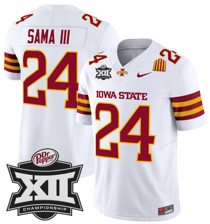 Jaylin Noel Jersey #13 Iowa State 2024 Championship Patch Vapor Black Alternate