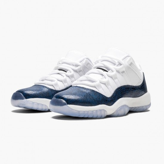 Air Jordan 11 Low Navy Snakeskin