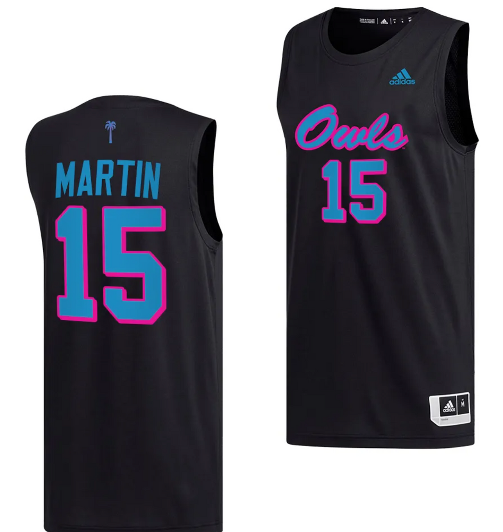 Alijah Martin Jersey #15 FAU Owls College Basketball Replica Black