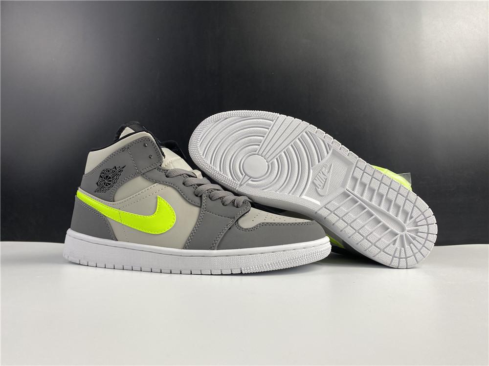 Air Jordan 1 Mid Gunsmoke Volt