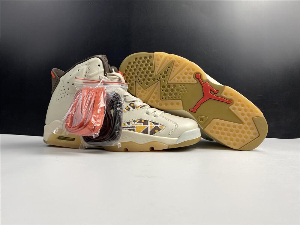 Air Jordan 6 Retro Quai54 Sail Brown (2020)