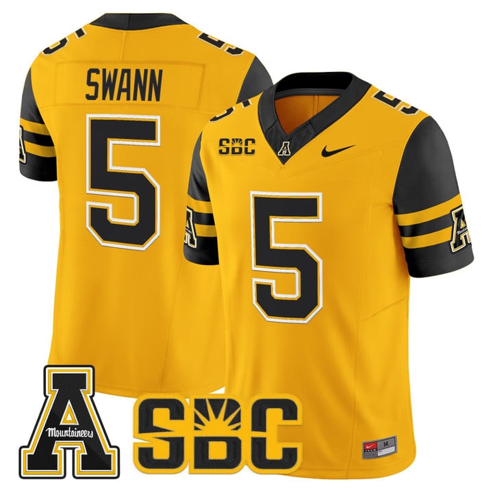 AJ Swann Jersey #5 App State Mountaineers 2025 Vapor Limited Stitched