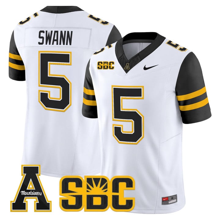 AJ Swann Jersey #5 App State Mountaineers 2025 Vapor Limited Stitched