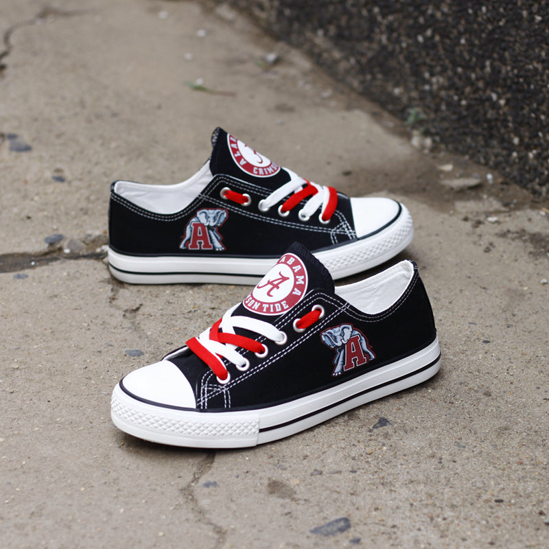 Alabama Crimson Tide Limited Print NCAA College Students Low Top Canvas Shoes Sport Sneakers