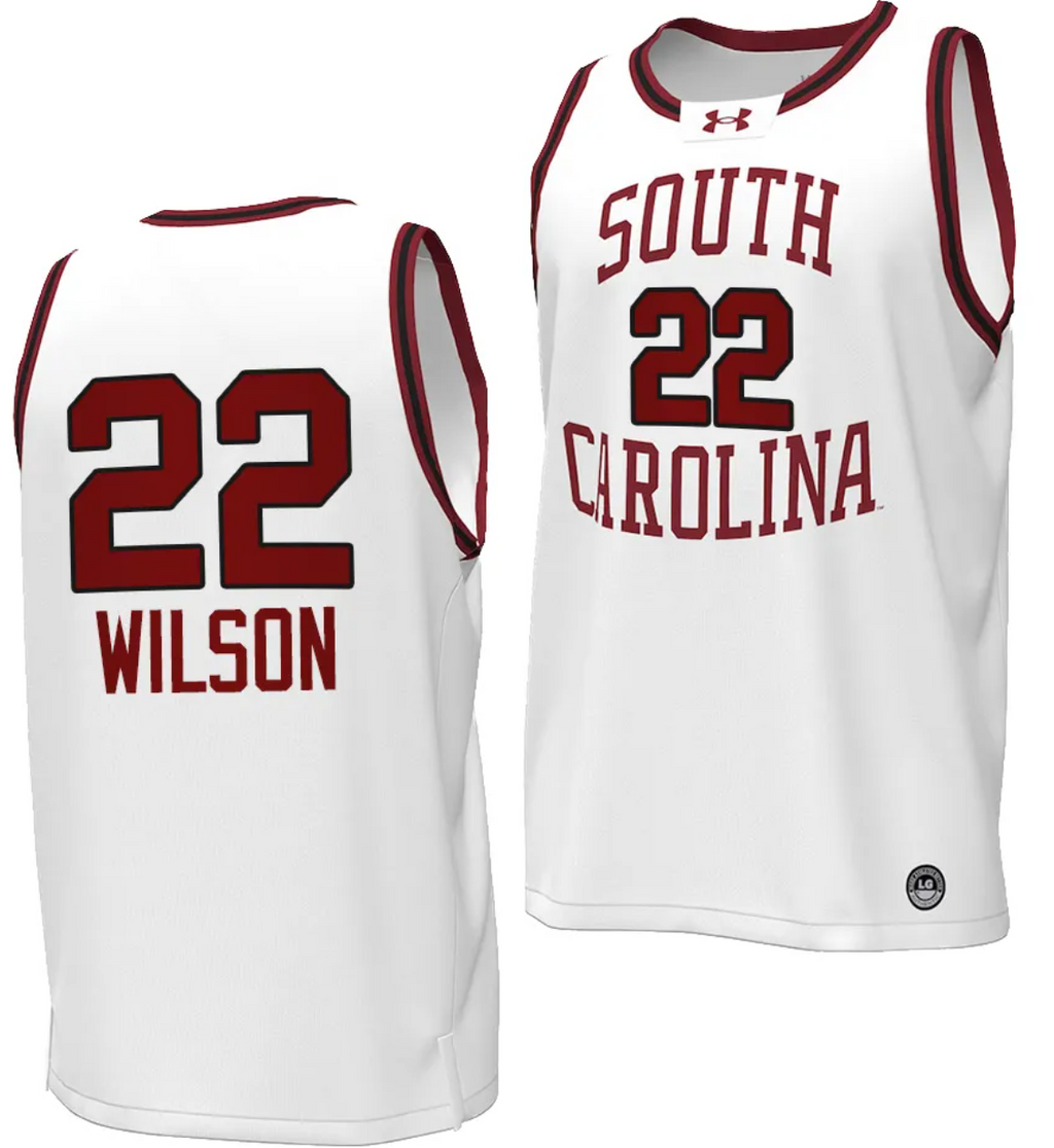 A'ja Wilson Jersey #22 South Carolina Gamecocks Basketball Throwback Replica White