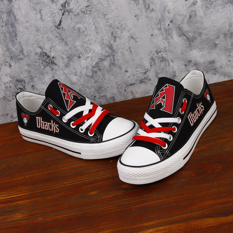 Arizona Diamondbacks Limited Print MLB Baseball Fans Low Top Canvas Shoes Sport Sneakers