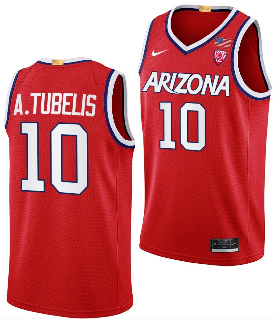 Azuolas Tubelis Jersey Arizona Wildcats College Basketball Limited #10