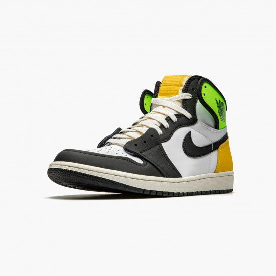 Air Jordan 1 Retro High White Black Volt University Gold