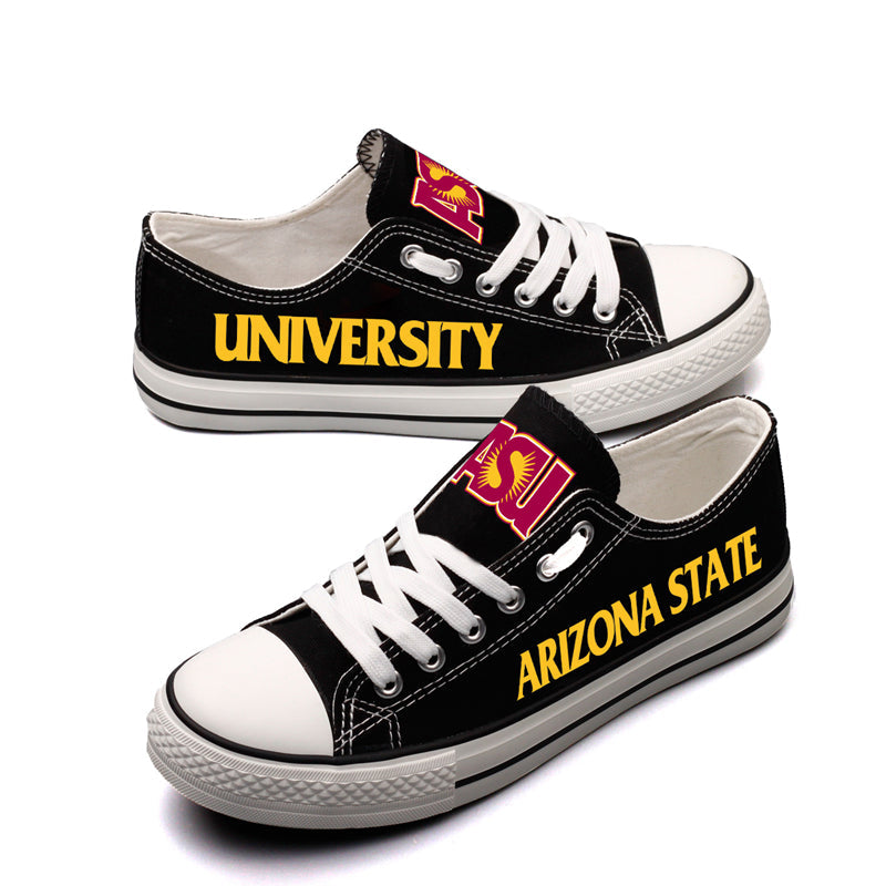 Arizona State Sun Devils Limited Print NCAA College Students Low Top Canvas Shoes Sport Sneakers 2
