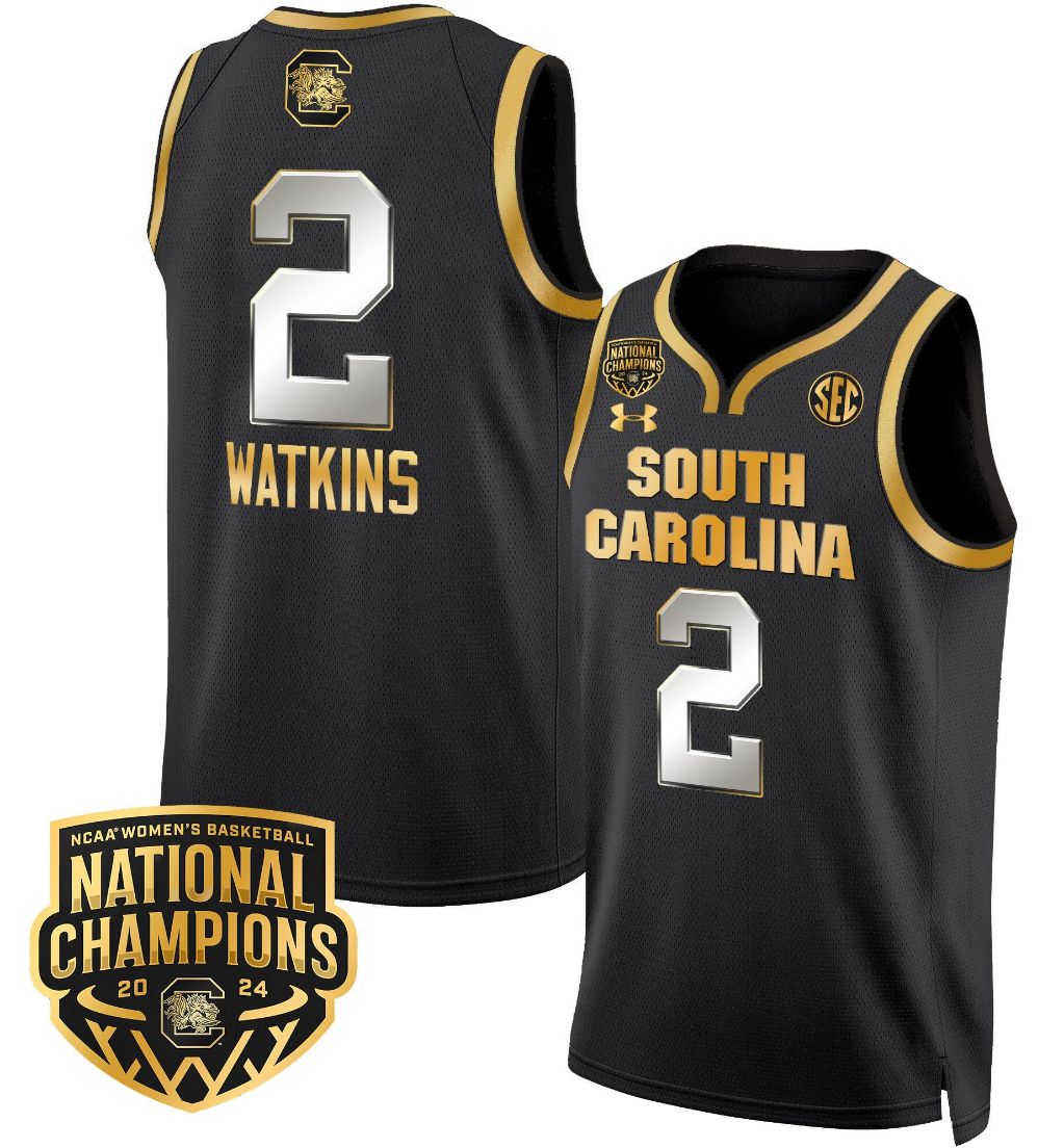 Ashlyn Watkins Jersey #2 South Carolina Gamecocks Basketball 2024 National Champions All Stitched White