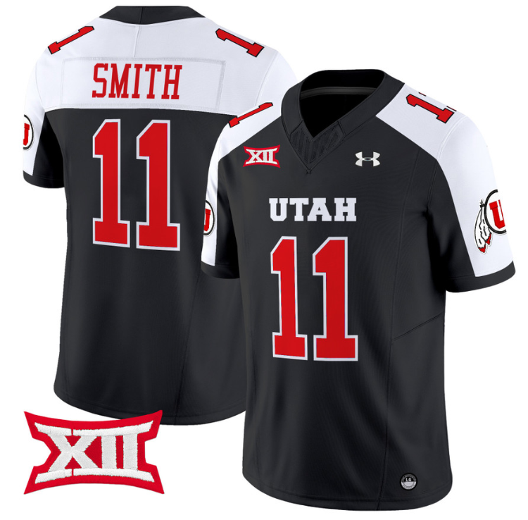Alex Smith Jersey #11 Utah Utes Vapor Limited College Football Stitched Black Alternate
