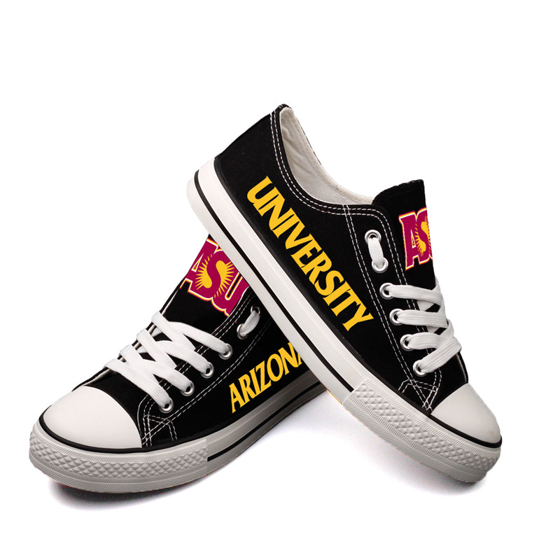 Arizona State Sun Devils Limited Print NCAA College Students Low Top Canvas Shoes Sport Sneakers 2
