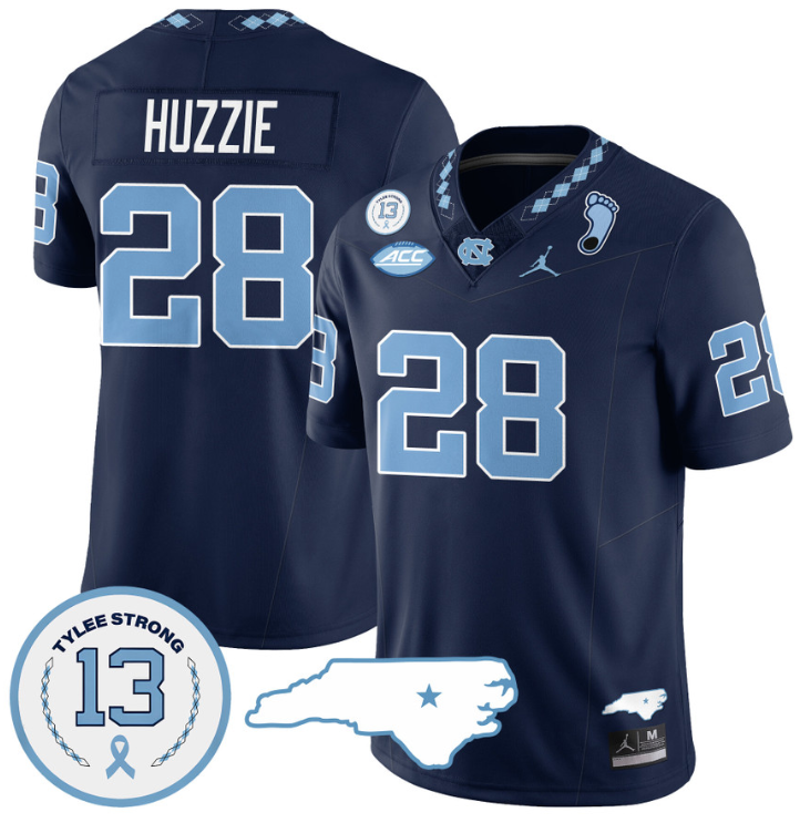 Alijah Huzzie Jersey #28 North Carolina Tar Heels Vapor College Football Stitched White