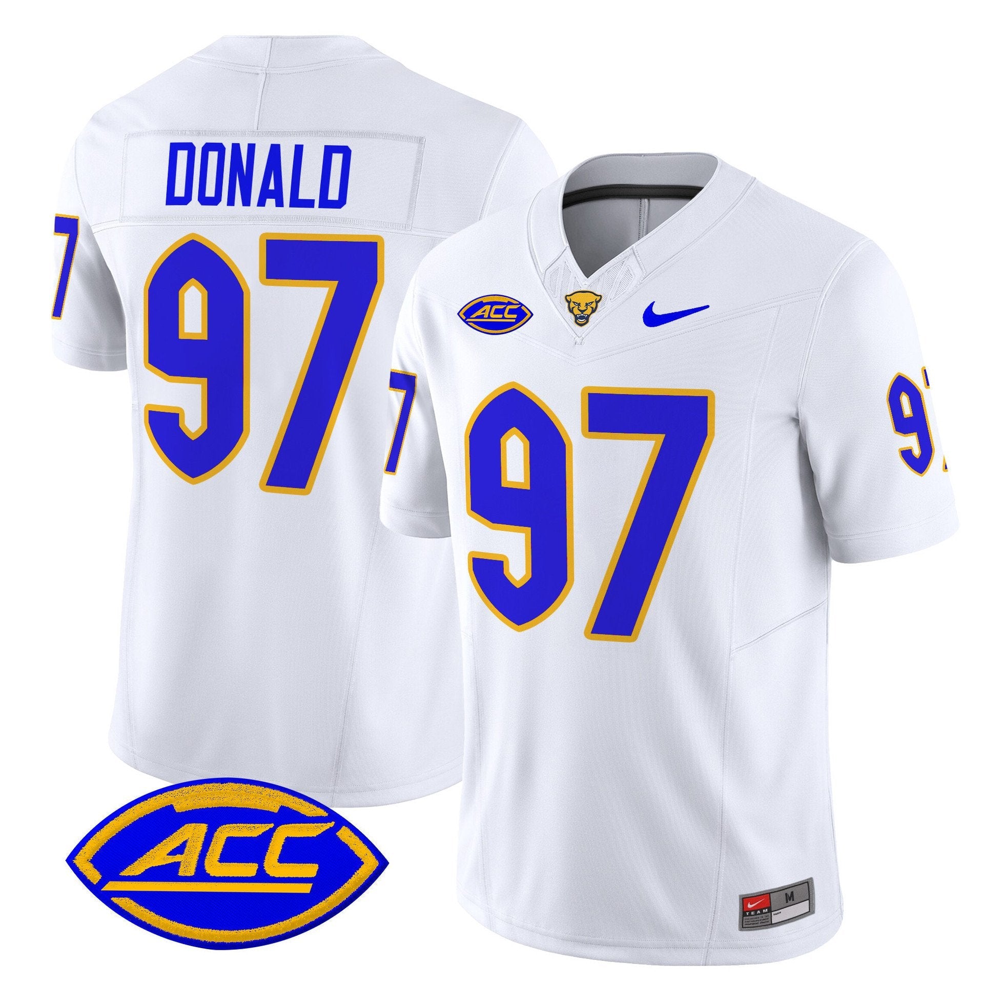 Aaron Donald Jersey #97 Pittsburgh Panthers 2025 Limited Stitched White