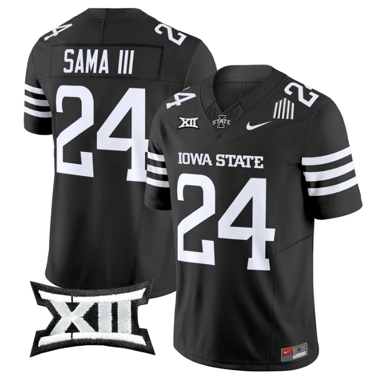 Abu Sama III Jersey #24 Iowa State Cyclones 2025 Limited Stitched Black