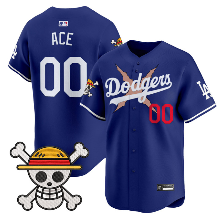 Ace Jersey #00 Los Angeles Dodgers One Piece 2025 Vapor Limited Stitched Royal