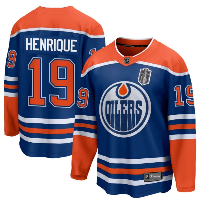 Adam Henrique 19 Edmonton Oilers 2025 Stanley Cup Final Home Breakaway Men Jersey Royal