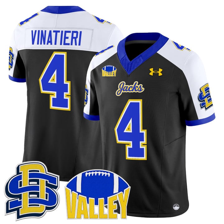 Adam Vinatieri Jersey #4 South Dakota State Jackrabbits 2025 Stitched Black Alter