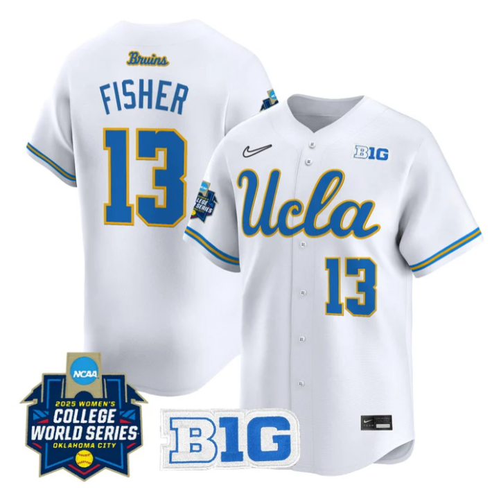 Addisen Fisher Jersey #13 UCLA Bruins Softball 2025 World Series Stitched White