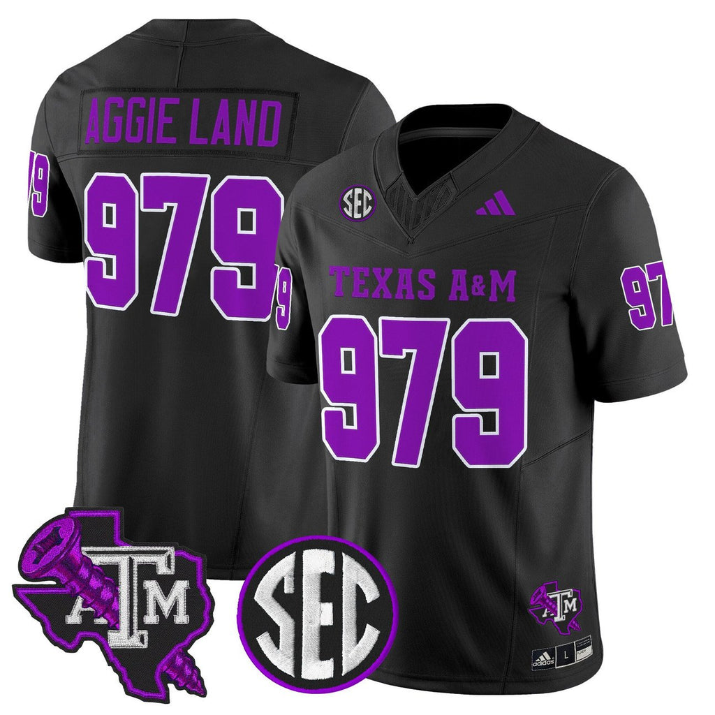 Aggie Land Jersey #979 Texas A&M Aggies DJ Screw Vapor Limited Stitched