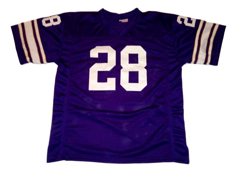 Ahmad Rashad Jersey #28 Custom Unsigned Football Stitched Purple