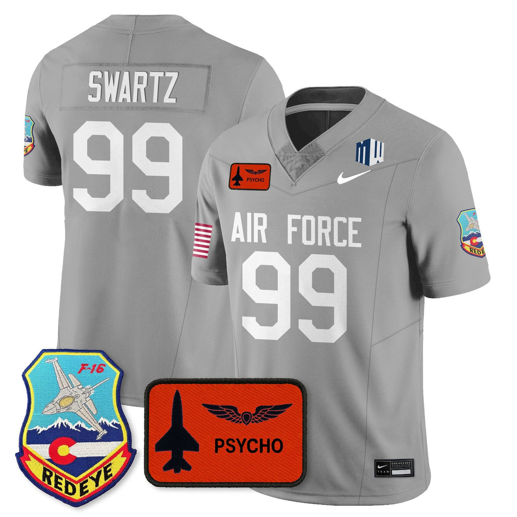 Aidan Swartz Jersey #99 Air Force 2025 Honor F-16 Stitched 140th Wing