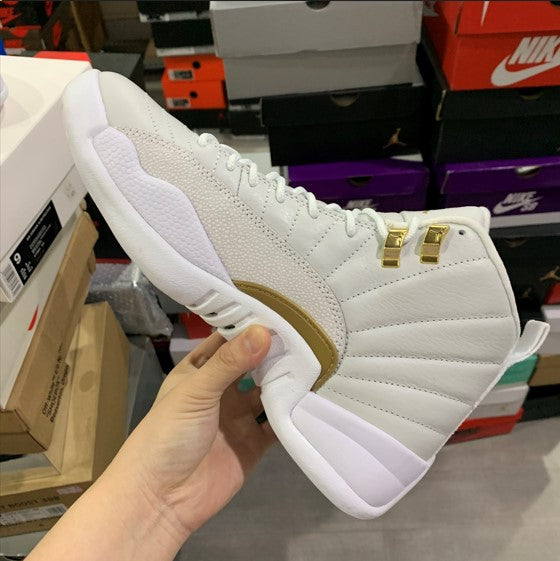 Air Jordan 12 White Platinum Owl x OVO