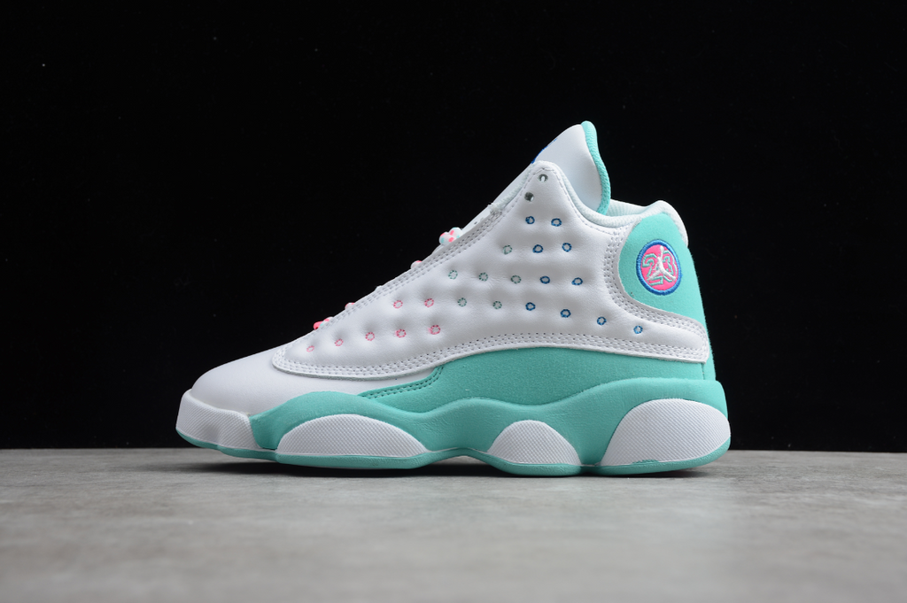 Air Jordan 13 Retro White Soar Green Pink