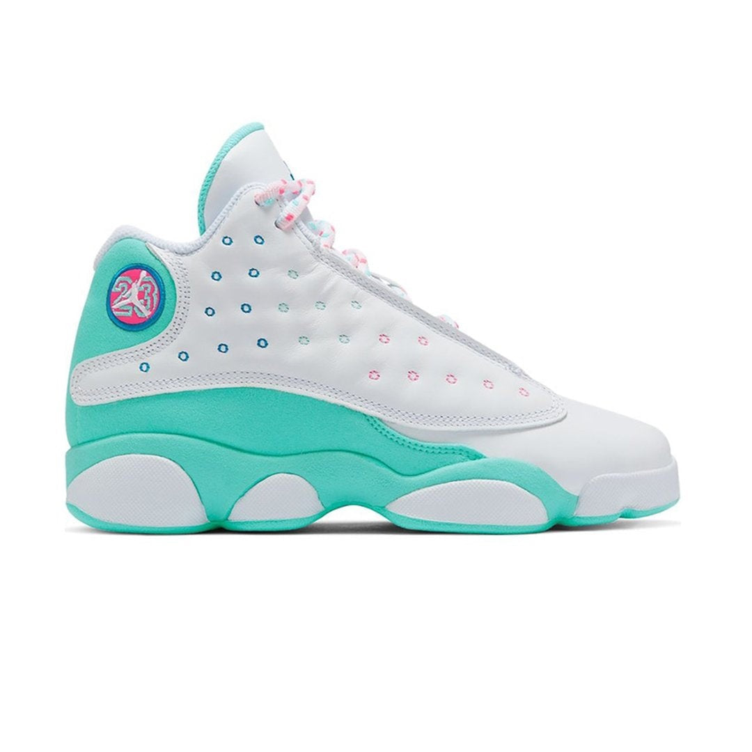Air Jordan 13 Retro White Soar Green Pink (GS)