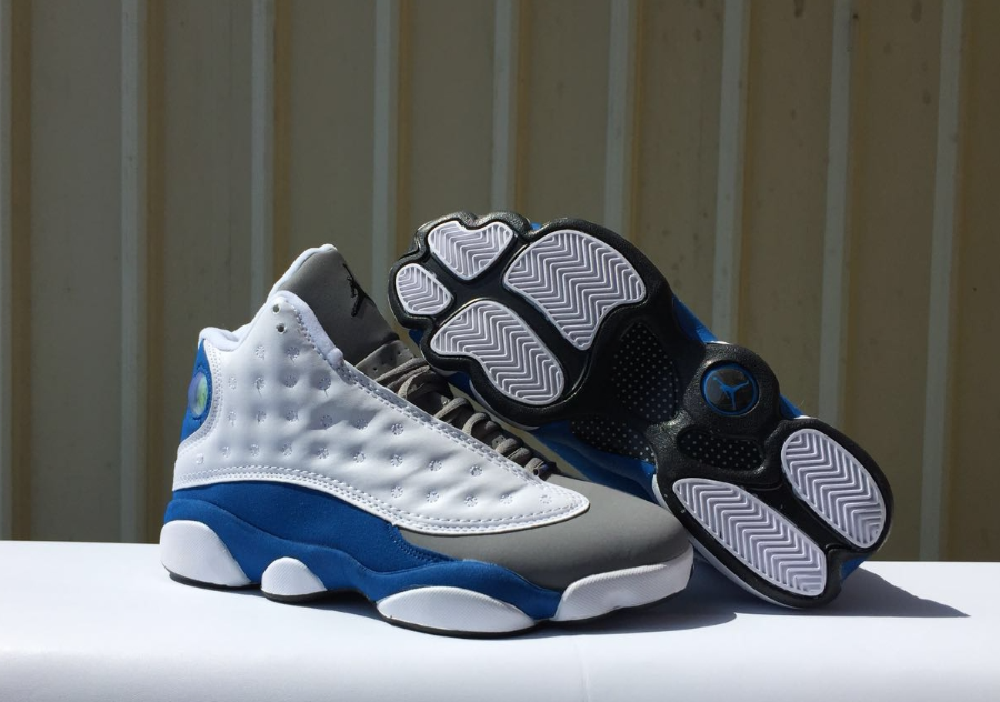 Air Jordan 13 White Blue Grey