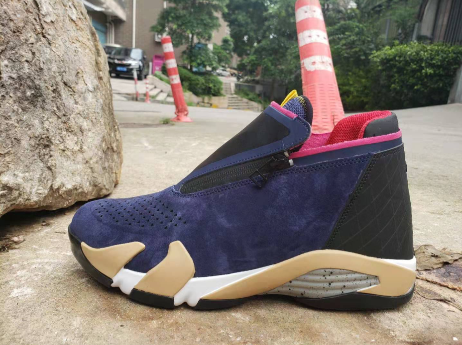 Air Jordan 14 Jumpman Z Dark Blue Champagne