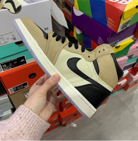 Air Jordan 1 Fossil Milk Tea Black