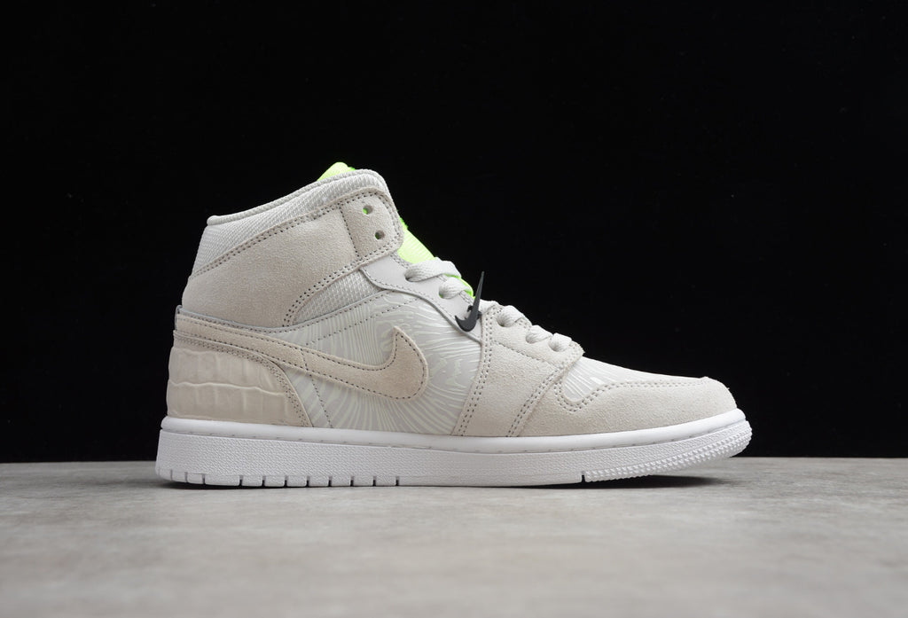 Air Jordan 1 High Gray Fluorescent Green
