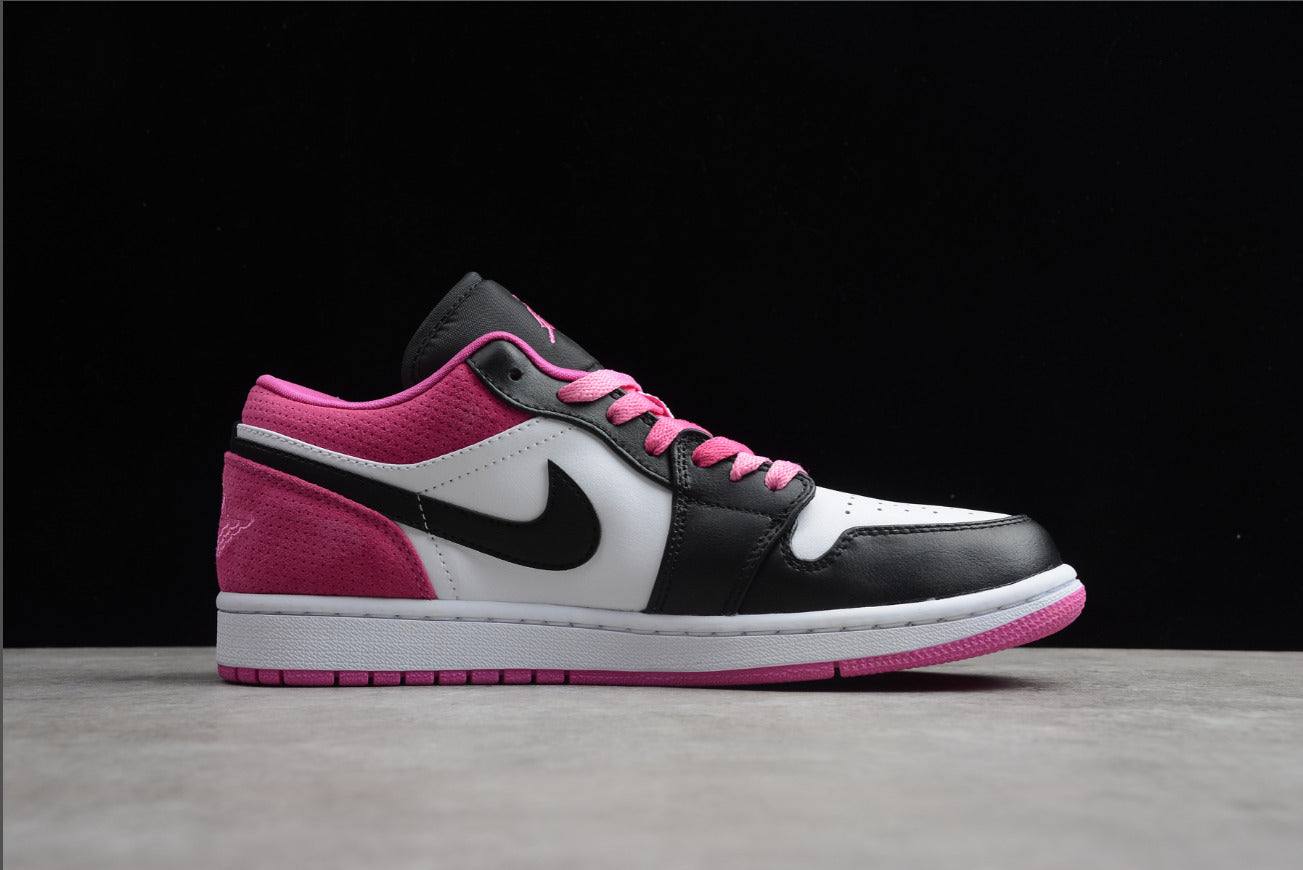 Air Jordan 1 Low Black Active Fuchsia