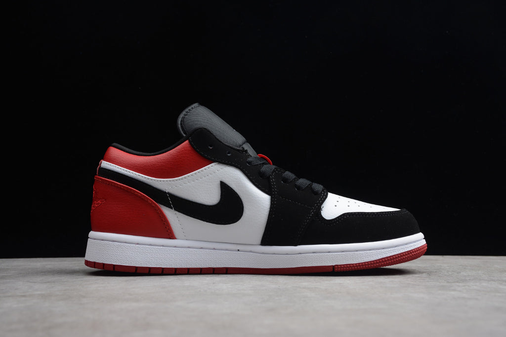 Air Jordan 1 Low Black And White Red