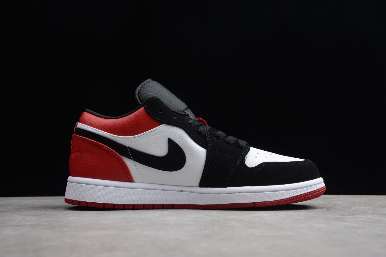 Air Jordan 1 Low Black And White Red